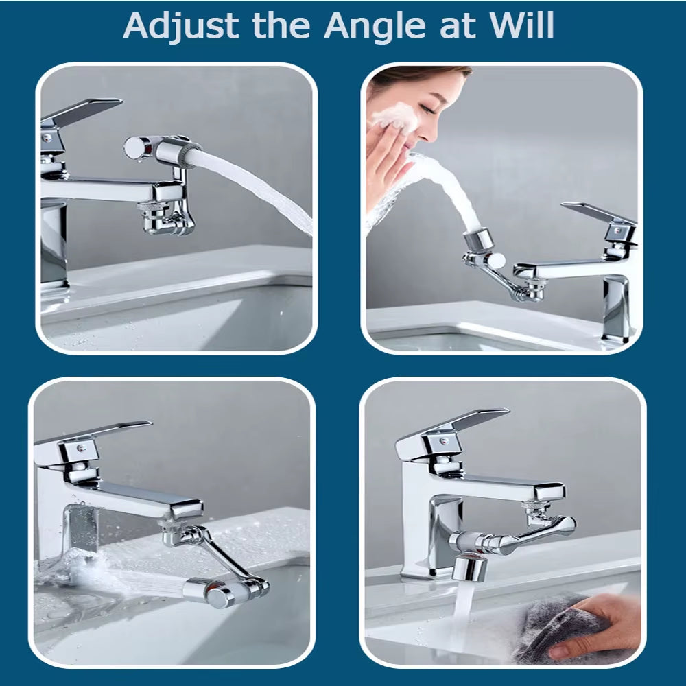 Kitchen Faucet Extender with Filter 2 Modes Metal Universal Swivel Bubbler Nozzle Sprayer 1080° Rotate Filtered Faucet Extension