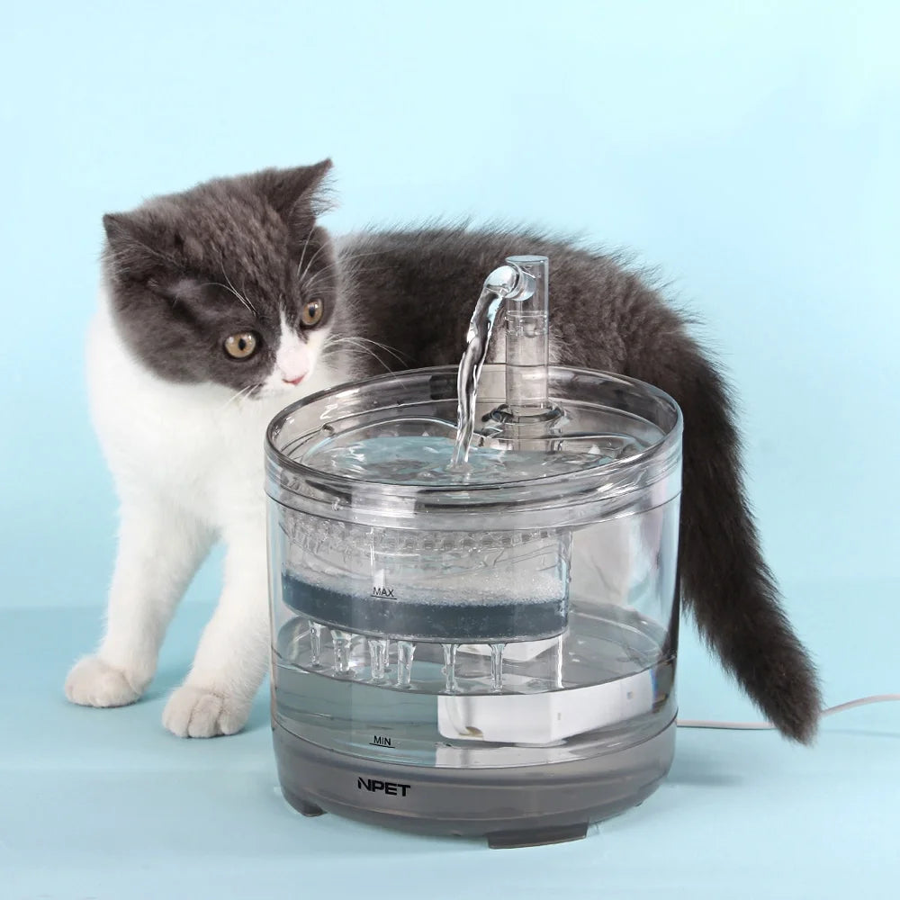 50Oz/1.5L Pet Fountain Automatic Water Fountain for Dogs and Cats